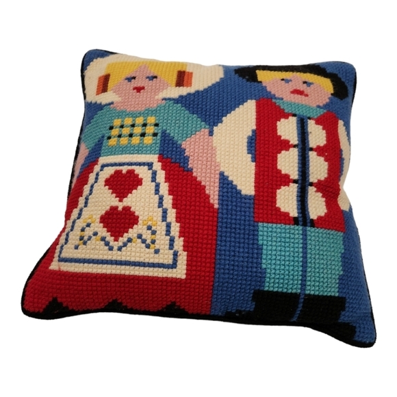 Scheepjeswol Holland Dutch Couple Cross Stitch Embroidery  Pillow 18” - Picture 4 of 6